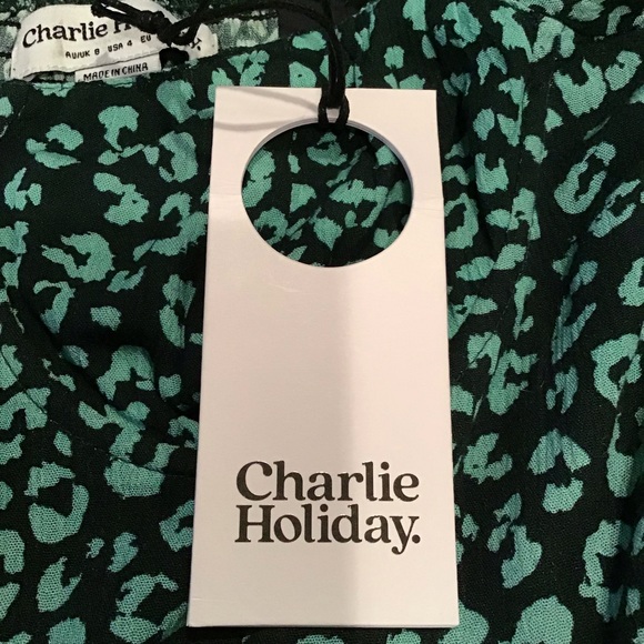 Charlie Holiday Feline Bodice Emerald Romper - Picture 5 of 8
